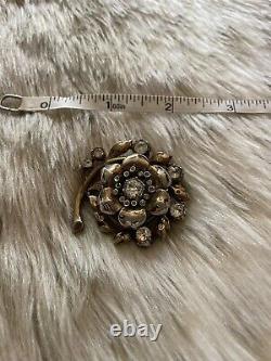Vintage Trifari Alfred Philippe Georgian Flower Fur Brooch Pin