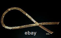Vintage Trifari Alfred Philippe Golden Honeycomb Tassel Lariat Choker Necklace