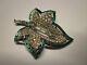 Vintage Trifari Alfred Philippe Green Crystal Rhinestone Leaf Brooch