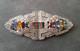 Vintage Trifari Alfred Philippe Pair Clips Multicolor Rhinestone Brooch
