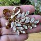 Vintage Trifari Alfred Philippe Pat Pend Clear Rhinestone Leaf Marquise Brooch