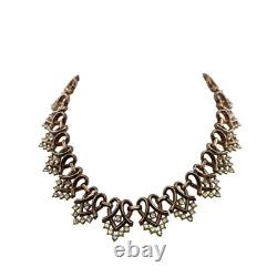 Vintage Trifari Alfred Philippe Pat Pend Necklace Rhinestone Gold Tone Links