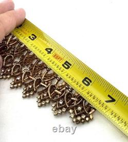 Vintage Trifari Alfred Philippe Pat Pend Necklace Rhinestone Gold Tone Links