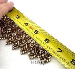 Vintage Trifari Alfred Philippe Pat Pend Necklace Rhinestone Gold Tone Links