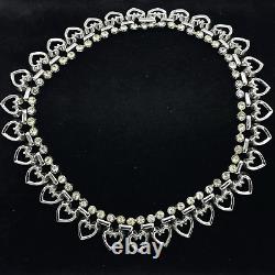Vintage Trifari Alfred Philippe Queen of Hearts Necklace & Bracelet mini set