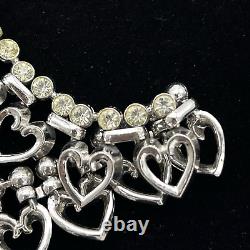 Vintage Trifari Alfred Philippe Queen of Hearts Necklace & Bracelet mini set