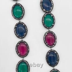 Vintage Trifari Alfred Philippe Renaissance Multicolor 22 Necklace