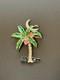 Vintage Trifari Alfred Philippe Replica Enameled Rhinestone Palm Tree Brooch