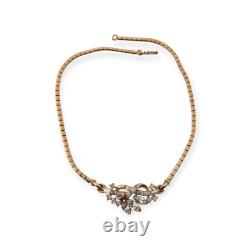 Vintage Trifari Alfred Philippe Rhinestone 1953 Choker Necklace 16 Long