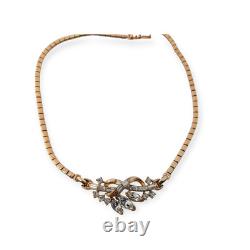 Vintage Trifari Alfred Philippe Rhinestone 1953 Choker Necklace 16 Long
