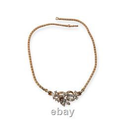 Vintage Trifari Alfred Philippe Rhinestone 1953 Choker Necklace 16 Long