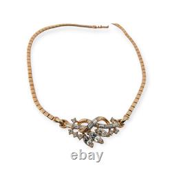 Vintage Trifari Alfred Philippe Rhinestone 1953 Choker Necklace 16 Long