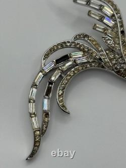 Vintage Trifari Alfred Philippe Rhinestone Bird Of Paradise Brooch Pin READ