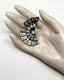 Vintage Trifari Alfred Philippe Sterling Fur Clip With Cabochons & Rhinestones