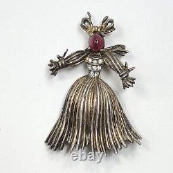 Vintage Trifari Alfred Philippe Sterling Nenette & Rintintin Rag Doll Brooches