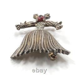 Vintage Trifari Alfred Philippe Sterling Nenette & Rintintin Rag Doll Brooches
