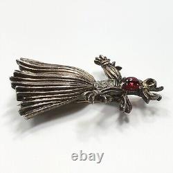 Vintage Trifari Alfred Philippe Sterling Nenette & Rintintin Rag Doll Brooches