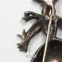 Vintage Trifari Alfred Philippe Sterling Nenette & Rintintin Rag Doll Brooches