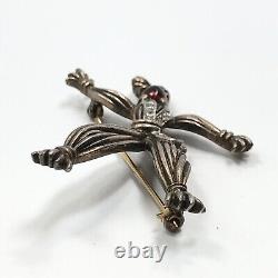 Vintage Trifari Alfred Philippe Sterling Nenette & Rintintin Rag Doll Brooches