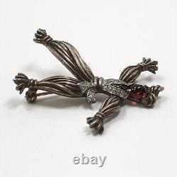 Vintage Trifari Alfred Philippe Sterling Nenette & Rintintin Rag Doll Brooches