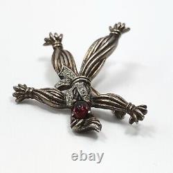 Vintage Trifari Alfred Philippe Sterling Nenette & Rintintin Rag Doll Brooches