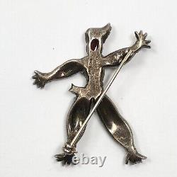 Vintage Trifari Alfred Philippe Sterling Nenette & Rintintin Rag Doll Brooches