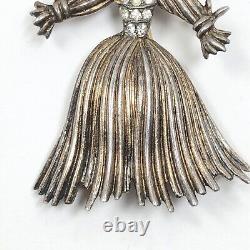 Vintage Trifari Alfred Philippe Sterling Nenette & Rintintin Rag Doll Brooches