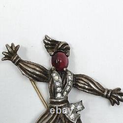 Vintage Trifari Alfred Philippe Sterling Nenette & Rintintin Rag Doll Brooches