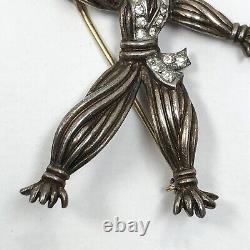 Vintage Trifari Alfred Philippe Sterling Nenette & Rintintin Rag Doll Brooches