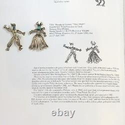 Vintage Trifari Alfred Philippe Sterling Nenette & Rintintin Rag Doll Brooches