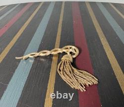 Vintage Trifari Alfred Philippe Tassel Brooch Elegant Single Drop Design