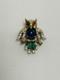 Vintage Trifari Alfred Philippe Vintage Owl Jelly Belly Small Mini Pin 1