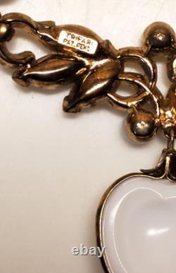 Vintage Trifari, Alfred Philippe, White Apple set, Necklace, Earrings, Bracelet