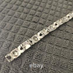 Vintage Trifari Bracelet Rhodium Plate Alfred Philippe Art Deco Rhinestone