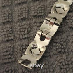 Vintage Trifari Bracelet Rhodium Plate Alfred Philippe Art Deco Rhinestone