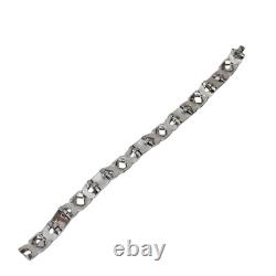 Vintage Trifari Bracelet Rhodium Plate Alfred Philippe Art Deco Rhinestone