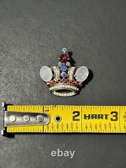Vintage Trifari Crown Brooch by Alfred Philippe Pat. 137542