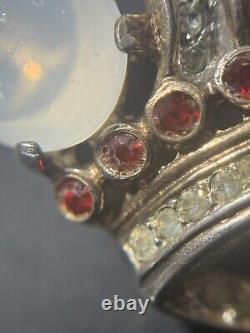 Vintage Trifari Crown Brooch by Alfred Philippe Pat. 137542