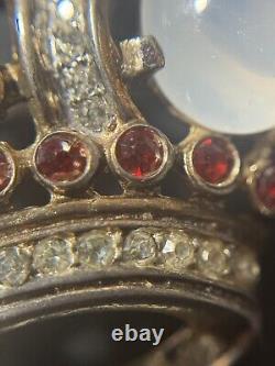 Vintage Trifari Crown Brooch by Alfred Philippe Pat. 137542