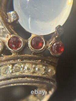 Vintage Trifari Crown Brooch by Alfred Philippe Pat. 137542