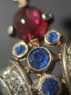 Vintage Trifari Crown Brooch by Alfred Philippe Pat. 137542