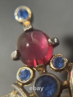 Vintage Trifari Crown Brooch by Alfred Philippe Pat. 137542