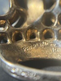 Vintage Trifari Crown Brooch by Alfred Philippe Pat. 137542