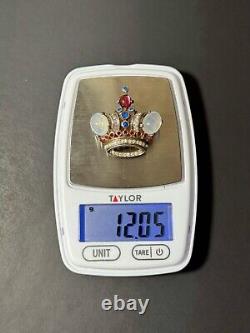 Vintage Trifari Crown Brooch by Alfred Philippe Pat. 137542