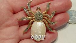 Vintage Trifari Fantasia SPIDER BROOCH PIN Mother of Pearl Alfred Philippe