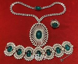 Vintage Trifari JEWELS OF INDIA Moghul Necklace & Bracelet Set Alfred Philippe