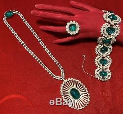 Vintage Trifari JEWELS OF INDIA Moghul Necklace & Bracelet Set Alfred Philippe