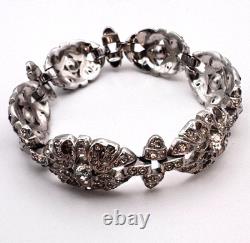 Vintage Trifari KTF Bracelet Alfred Philippe Rhinestone Art Deco Link