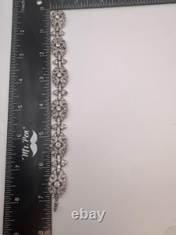 Vintage Trifari KTF Bracelet Alfred Philippe Rhinestone Art Deco Link