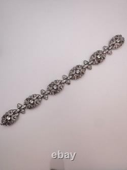 Vintage Trifari KTF Bracelet Alfred Philippe Rhinestone Art Deco Link